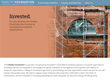 Tablet Screenshot of fidelityfoundation.org